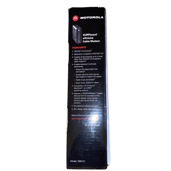 MOTOROLA eXtreme SURFboard SB6121 SB 6121 DOCSIS 3.0 CABLE MODEM - Picture 9 of 11